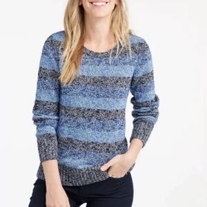 LL Bean Cotton Ragg Sweater blue/grey Size Medium